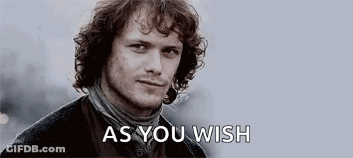 Black And White Man With Curly Hair Saying As You Wish GIF
