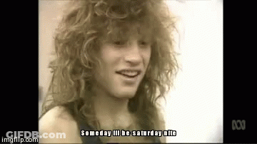 Black And White Man With Curly Hair Says Someday Ill Be Saturday-Nite GIF