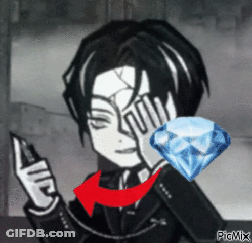 Black And White Man With Diamond On Face GIF