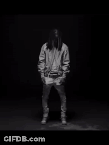 Black And White Man With Dreadlocks In Jacket GIF