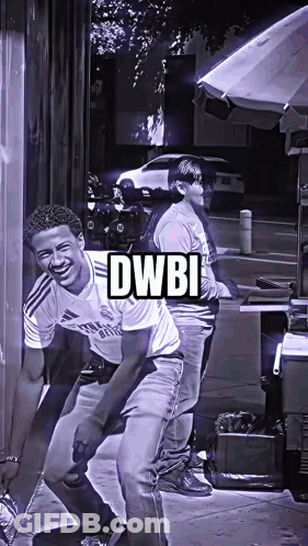 Black And White Man With DWBI GIF