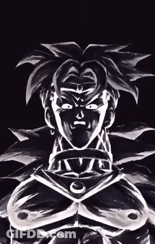 Black And White Man With Evil GIF