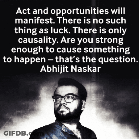 Black And White Man With Glasses Abhijit Naskar Quote GIF