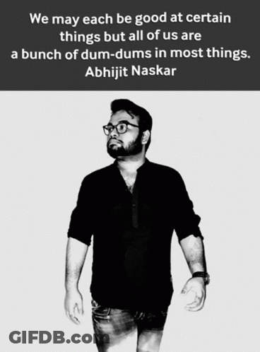 Black And White Man With Glasses Abhijit Naskar Quote GIF