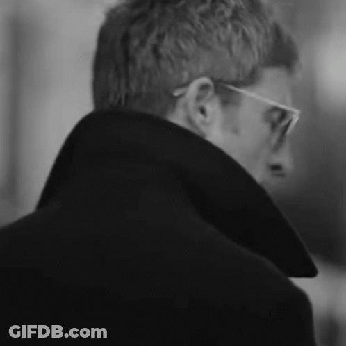Black And White Man With Glasses And Jacket GIF