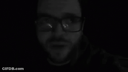 Black And White Man With Glasses Let's Make Like A Mirror GIF