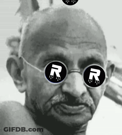 Black And White Man With Glasses Letter R GIF