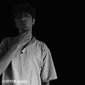 Black And White Man With Glasses Saying Small GIF