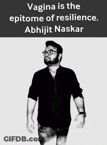 Black And White Man With Glasses Vagina Is The Epitome Of Resilience GIF