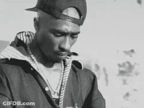 Black And White Man With Hat And Chain GIF