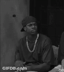 Black And White Man With Hat And Chain GIF