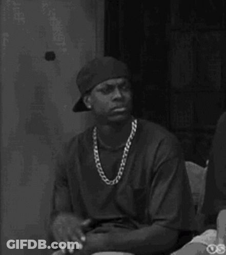 Black And White Man With Hat And Chain GIF