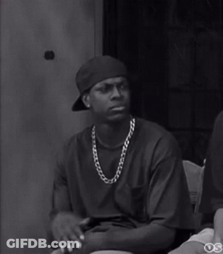 Black And White Man With Hat And Necklace GIF