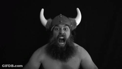 Black And White Man With Head Tattoo Covering Face GIF