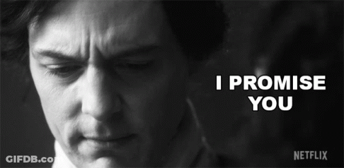 Black And White Man With I Promise You GIF