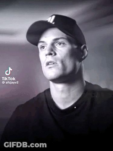 Black And White Man With JL Baseball Cap GIF