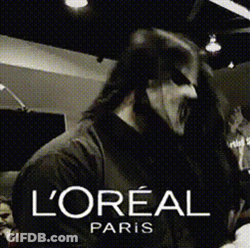 Black And White Man With L'Oreal Paris GIF