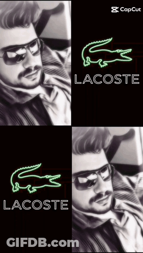 Black And White Man With Lacoste Logo GIF