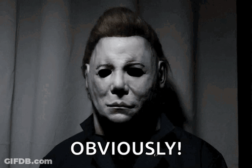 Black And White Man With Mask Saying Obviously GIF