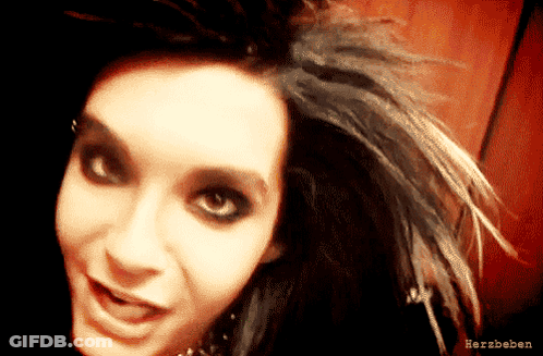 Black And White Man With Mohawk Smiling Me To Babes GIF