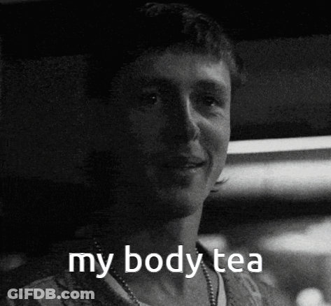 Black And White Man With My Body Tea On Face GIF