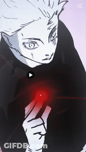 Black And White Man With Red Light Behind GIF