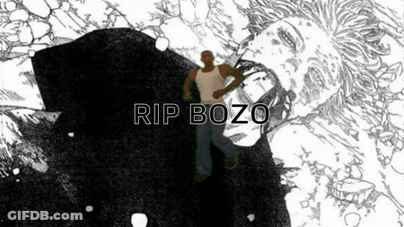 Black And White Man With Rip Bozo GIF