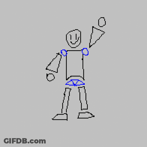 Black And White Man With Smiley Face GIF