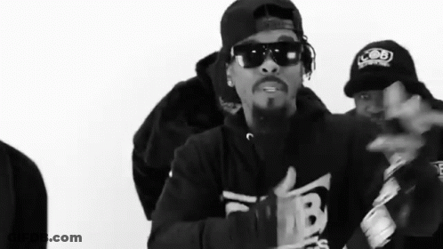 Black And White Man With Sunglasses And Vap Hoodie GIF