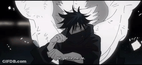 Black And White Man With Wings Saying He's Petite Merde GIF
