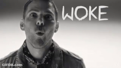 Black And White Man With Woke GIF