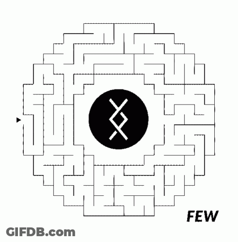 Black And White Maze Saying Few GIF