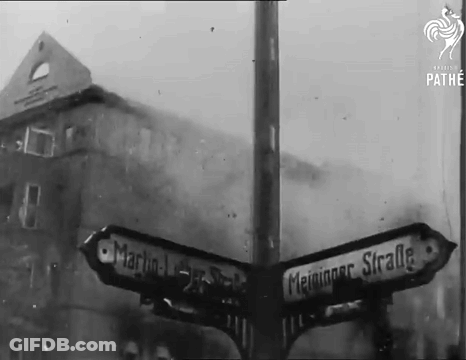 Black And White Meininger Straße Street Sign GIF