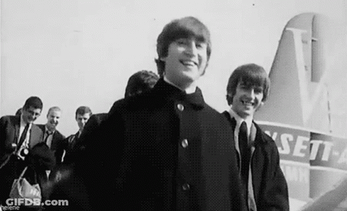Black And White Men And Plane Saying Set GIF