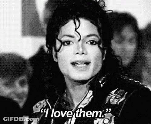Black And White Michael Jackson Saying I Love Them GIF