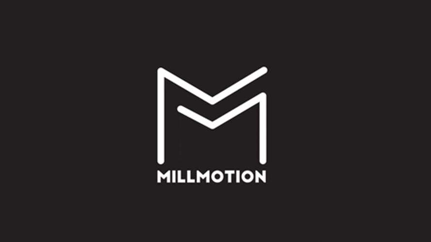 Black And White Mill Motion Animated Logo GIF