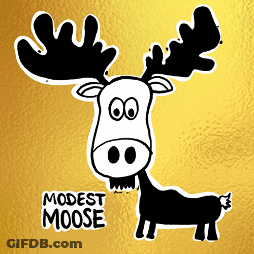 Black And White Modest Moose GIF