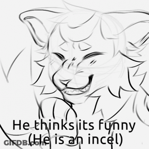 Black And White Monster He Thinks It's Funny He Is An Incel GIF