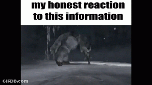 Black And White Monster My Honest Reaction To This Information GIF