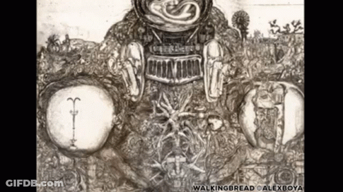 Black And White Monster Walkingbread Alexboya GIF