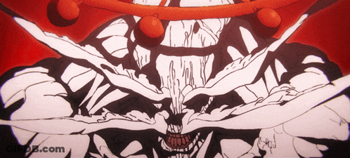 Black And White Monster With Huge Mouth GIF