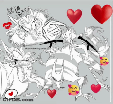 Black And White Monster With Sign Saying Sc Em Boys GIF