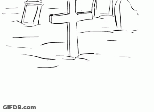 Black And White Mummy With Bandage On Head GIF