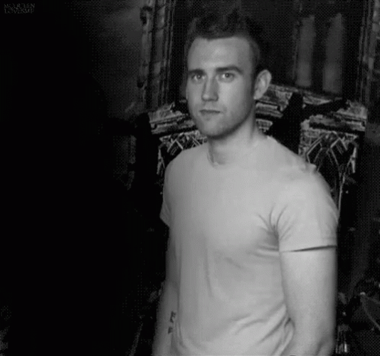 Black And White Neville Longbottom Staring GIF