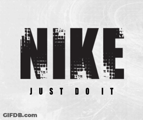 Black And White Nike Just Do It Logo GIF