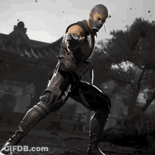 Black And White Ninja Mask GIF
