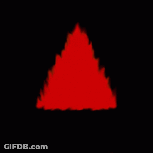 Black And White Optical Illusion Triangle Through Tunnel GIF