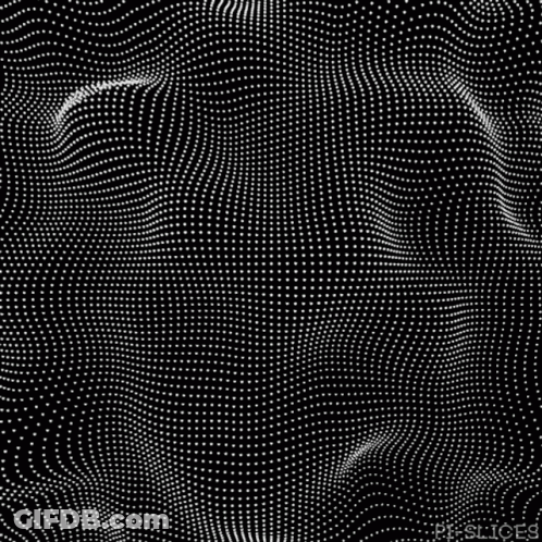 Black And White Optical Illusion Wave Of Dots GIF