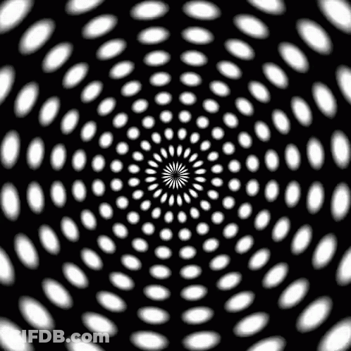Black And White Optical Illusion With Circles And Star GIF