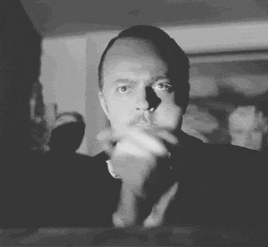 Black And White Orson Welles Clapping Meme GIF